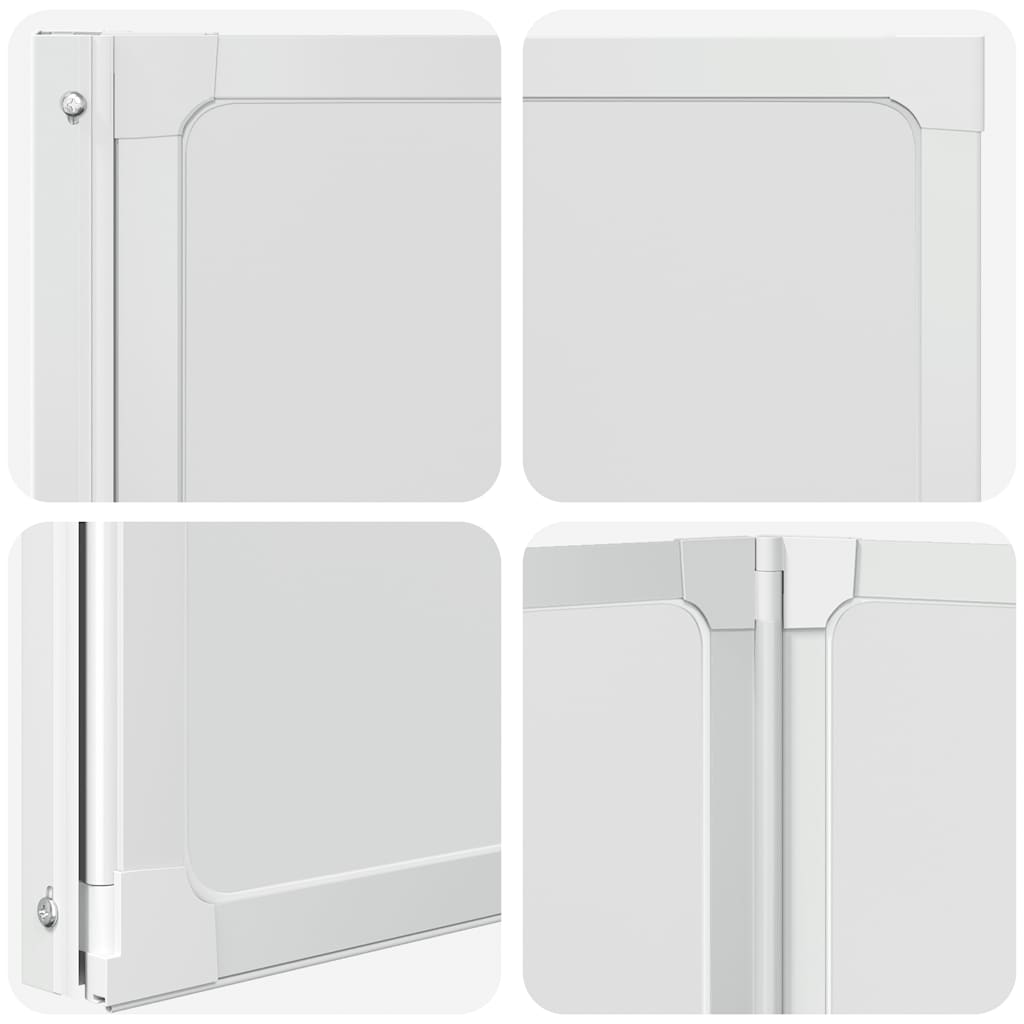 vidaXL Shower Bath Screen Wall 140 x 168 cm 7 Panels Foldable with Towel Rack