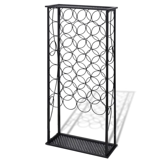240942 vidaXL Wine Rack for 28 Bottles Metal