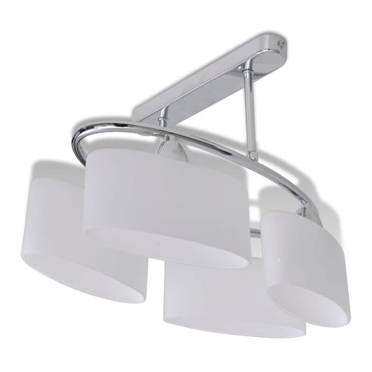 240988 Ceiling Lamp with Ellipsoid Glass Shades for 4 E14 Bulbs