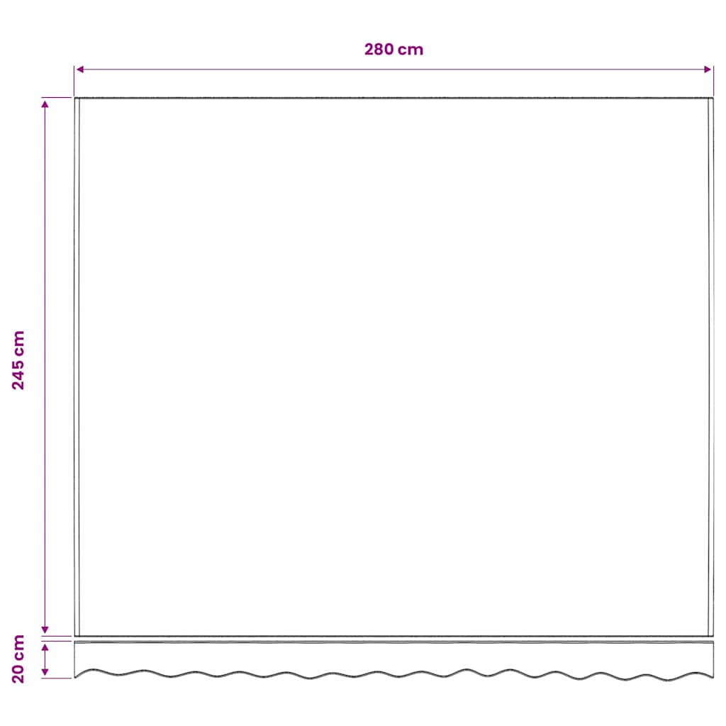 vidaXL Awning Replacement Fabric Blue and White 300x250 cm Polyester