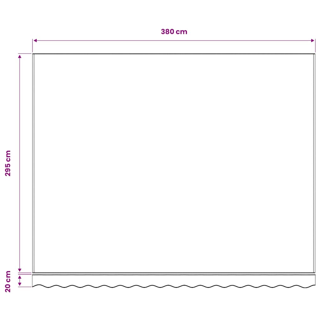 vidaXL Awning Replacement Fabric Blue and White 400x300 cm Polyester
