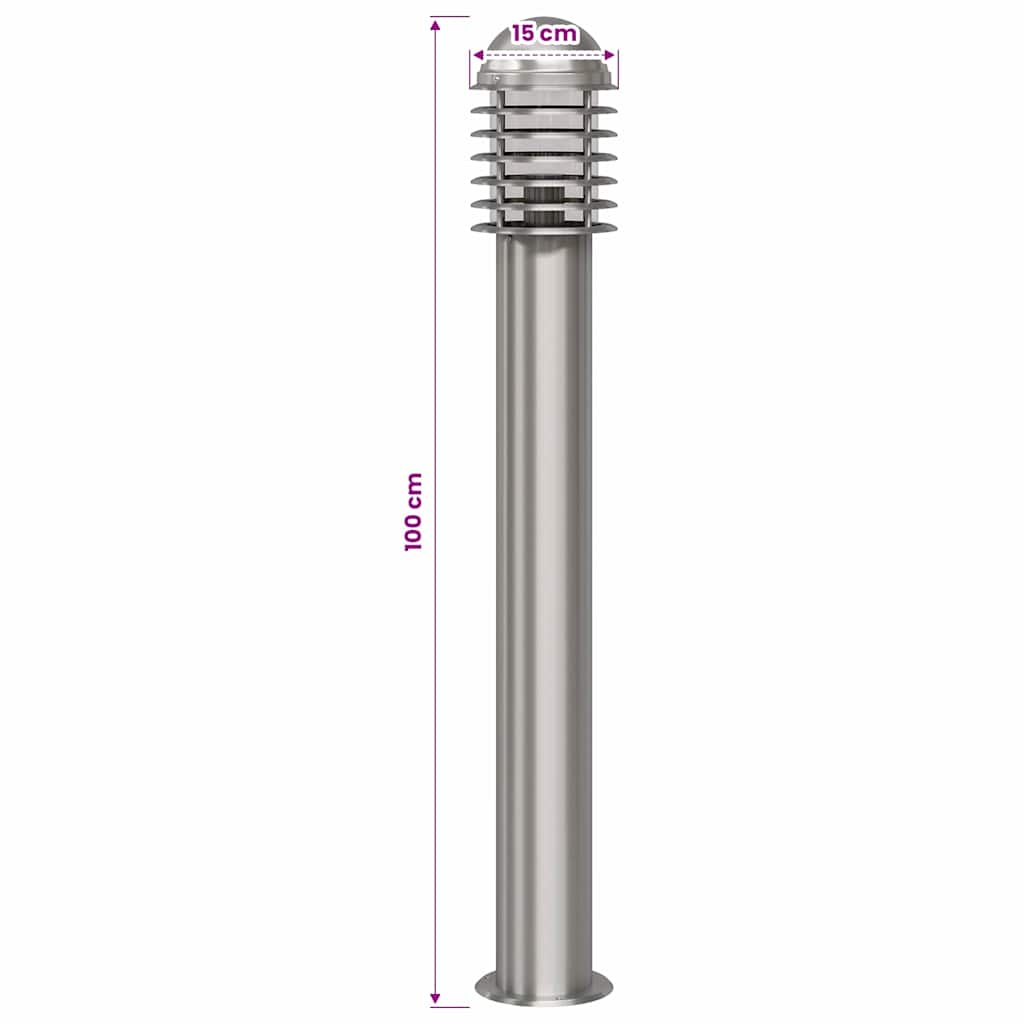 vidaXL Outdoor Post Lamp Standing Stainless Steel