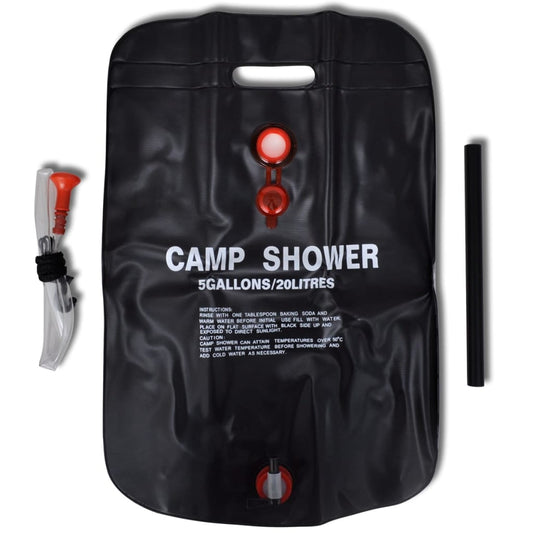 141122 Camp Shower Solar Shower Outdoor Bath 20 L 2 pcs