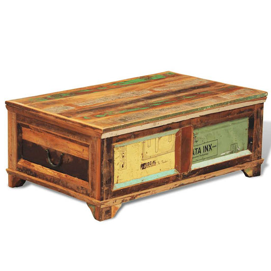 vidaXL Coffee Table | Multicolour | Reclaimed wood | Medium | Rectangular