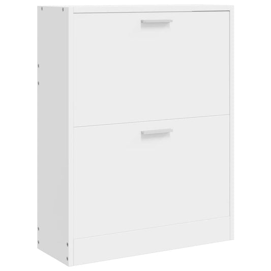 vidaXL Shoe Cabinet | White | Engineered wood, plastic, aluminium alloy | Medium