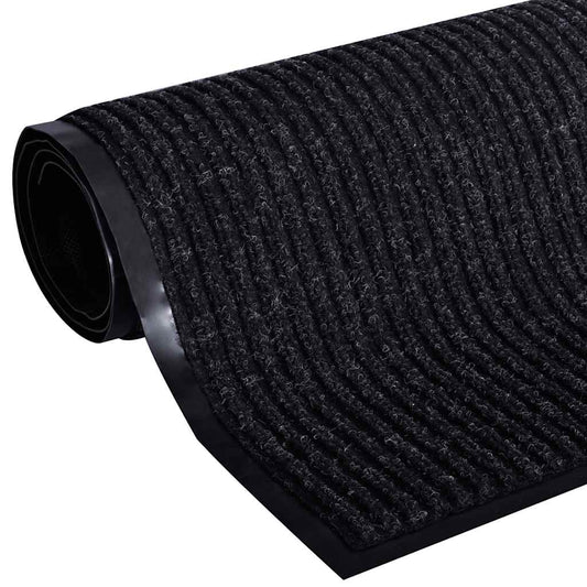 241264 vidaXL Door Mat Black 90 x 60 cm PVC