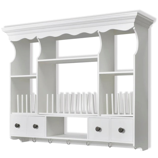 241372 vidaXL Wooden Kitchen Wall Cabinet White