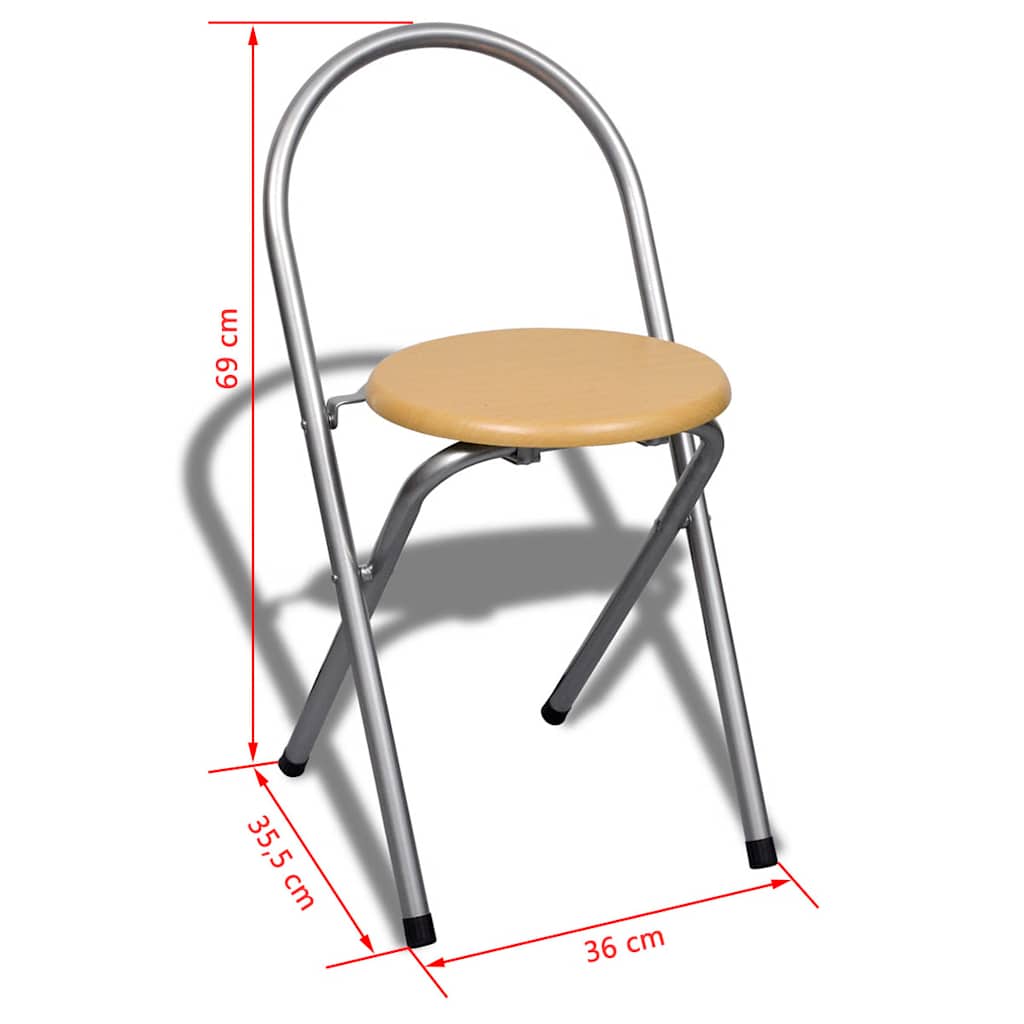 vidaXL Foldable Breakfast Bar Set with 2 Chairs