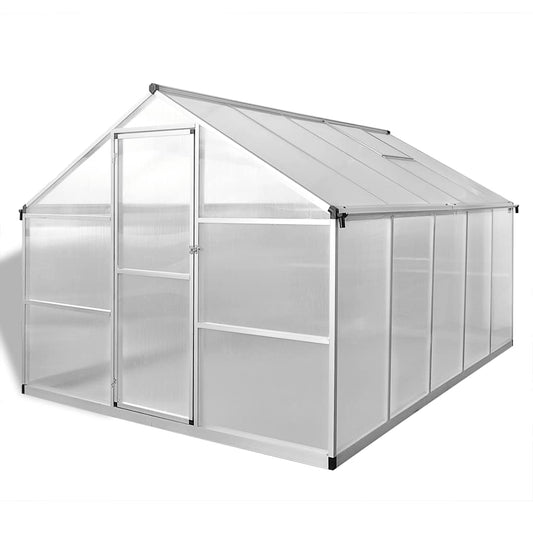 vidaXL Reinforced Aluminium Greenhouse with Base Frame 7,55 m²