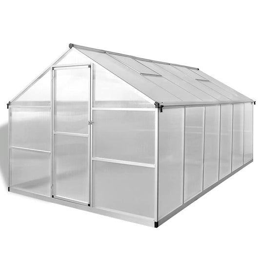 vidaXL Reinforced Aluminium Greenhouse with Base Frame 9,025 m²