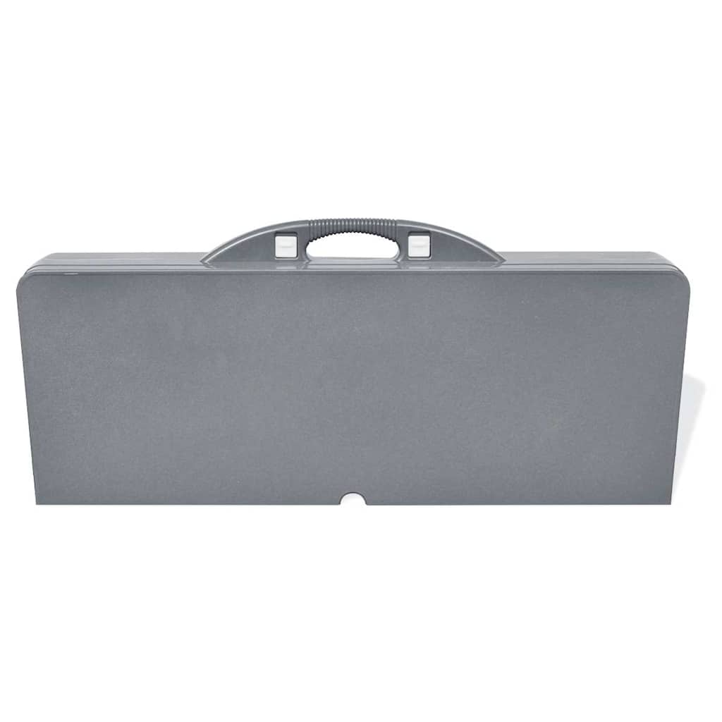 vidaXL Foldable Camping Table Set with 4 Stools Light Grey