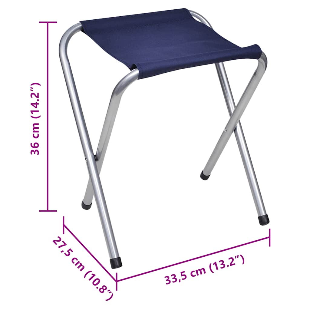 41328 vidaXL Foldable Camping Table Set with 4 Stools Height Adjustable 120 x 60 cm