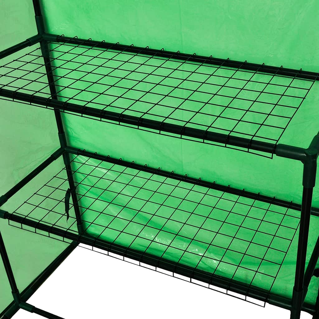 vidaXL Walk-in Greenhouse with 4 Shelves