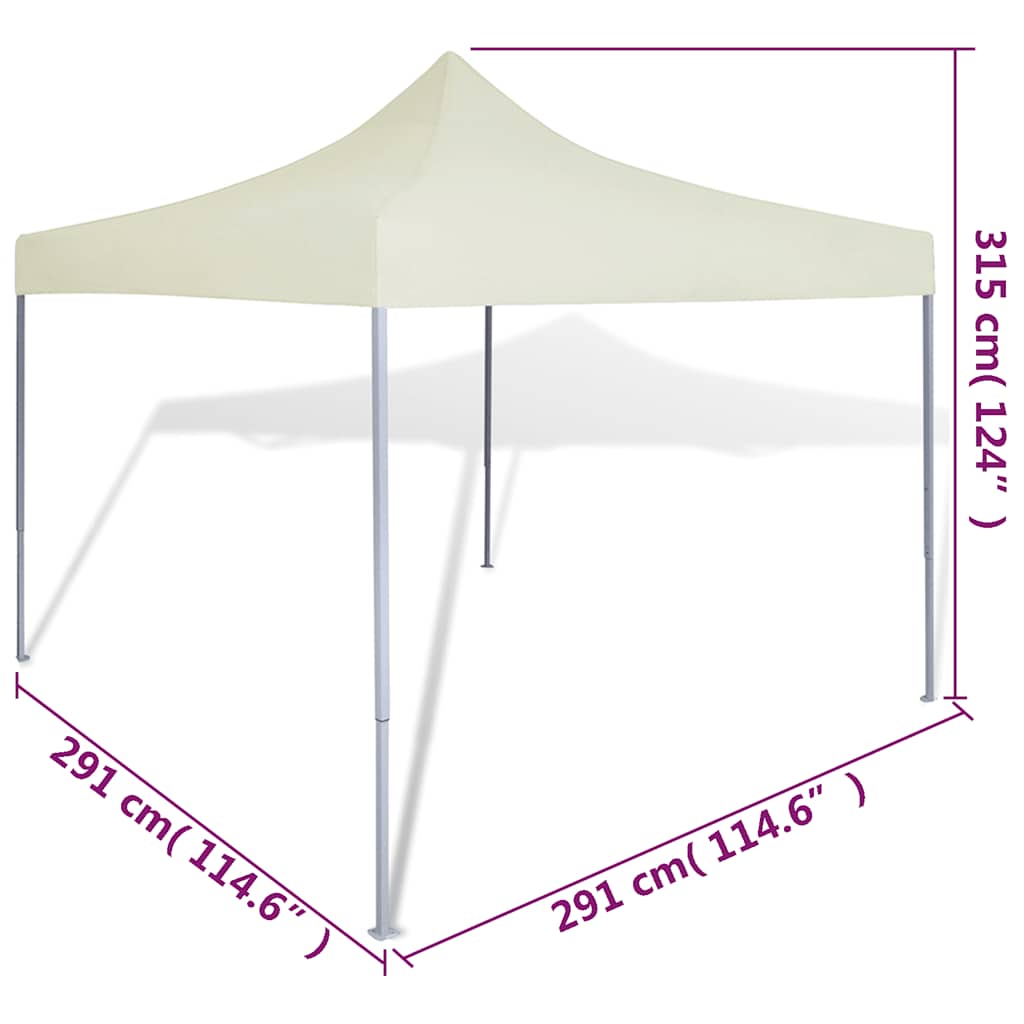 vidaXL Cream Foldable Tent 3 x 3 m