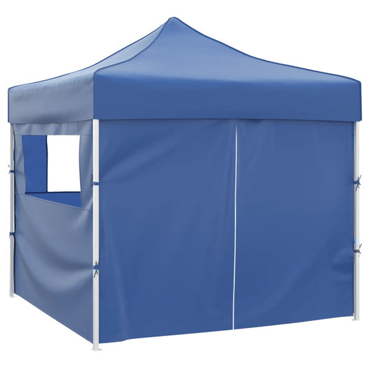 vidaXL Foldable Tent 3x3 m with 4 Walls Blue