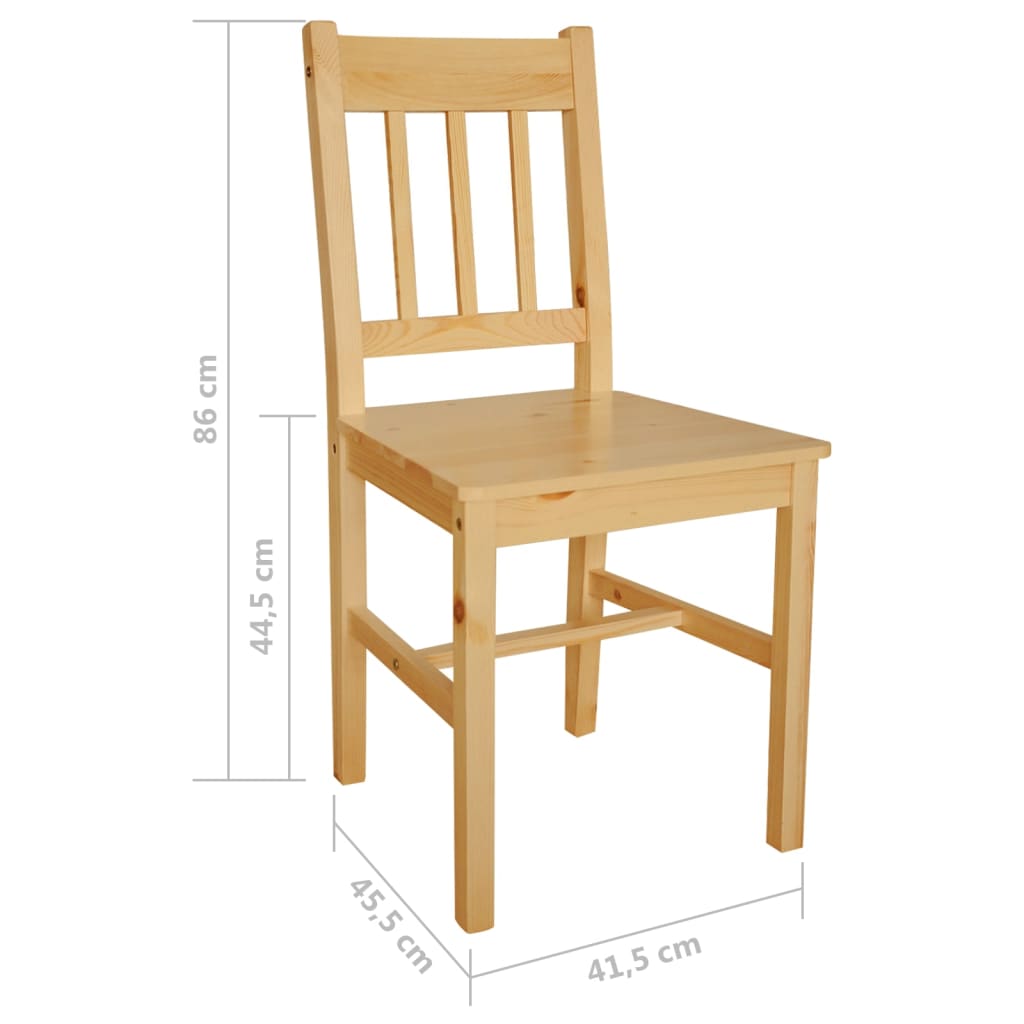 vidaXL Dining Chairs 6 pcs Pinewood