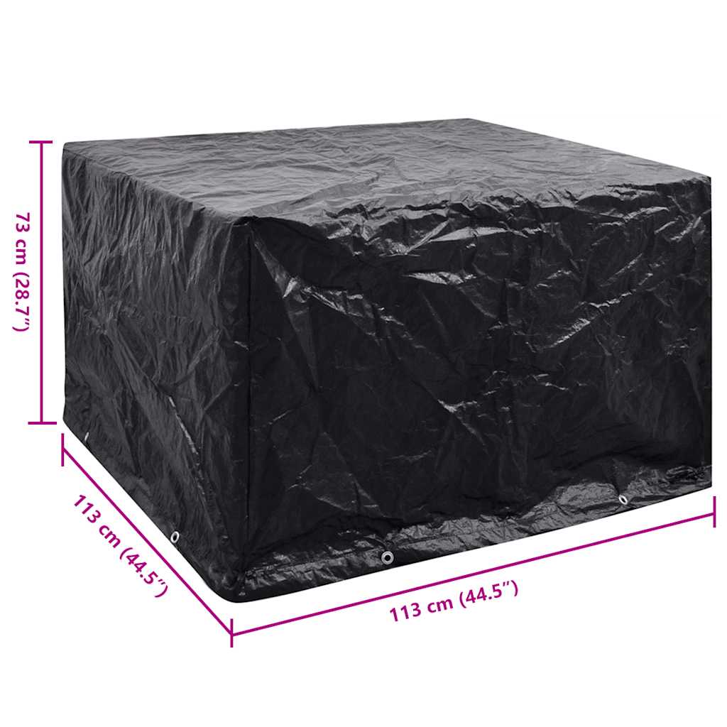 41637 vidaXL Garden Furniture Cover 8 Eyelets 113 x 113 x 73 cm