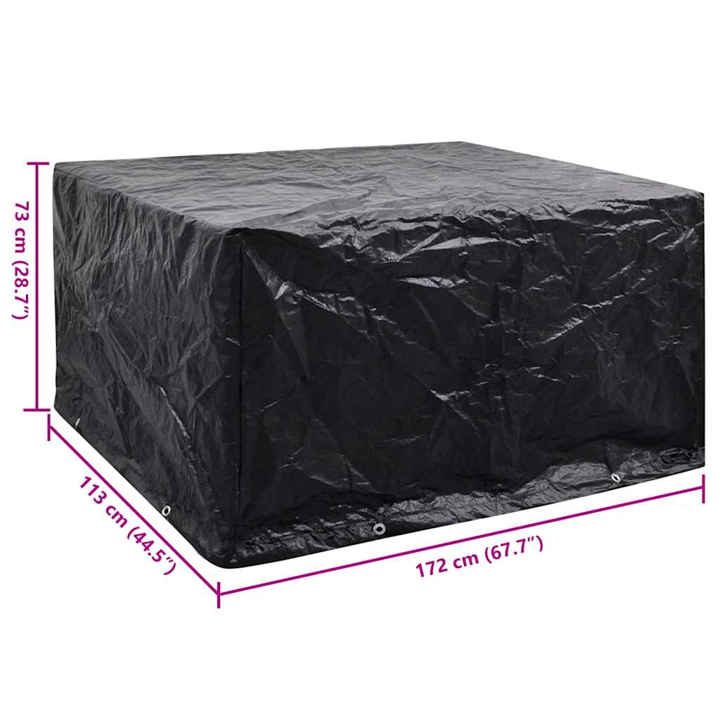 41638 vidaXL Garden Furniture Cover 8 Eyelets 172 x 113 x 73 cm
