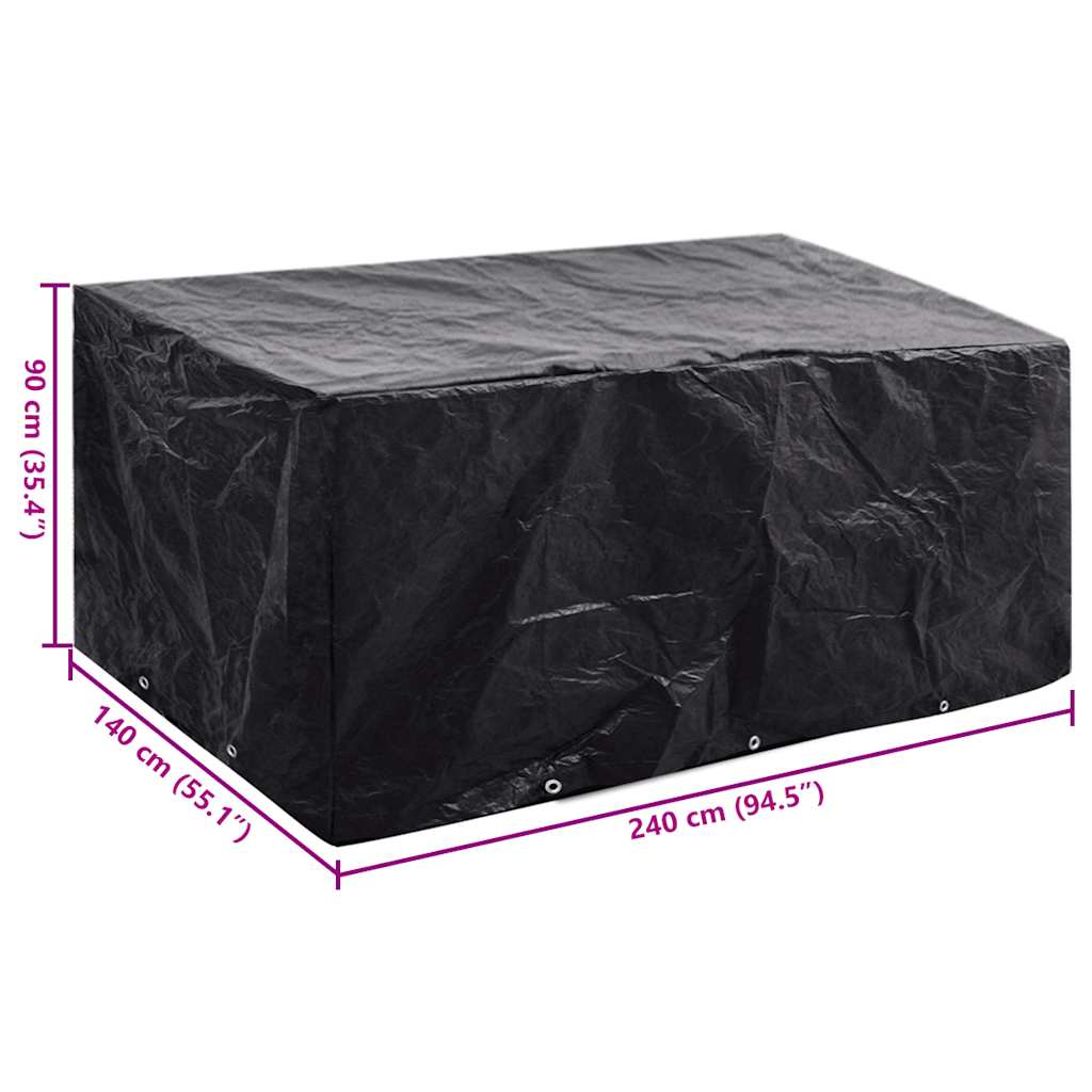 41641 vidaXL Garden Furniture Cover 8 Eyelets 240 x 140 x 90 cm