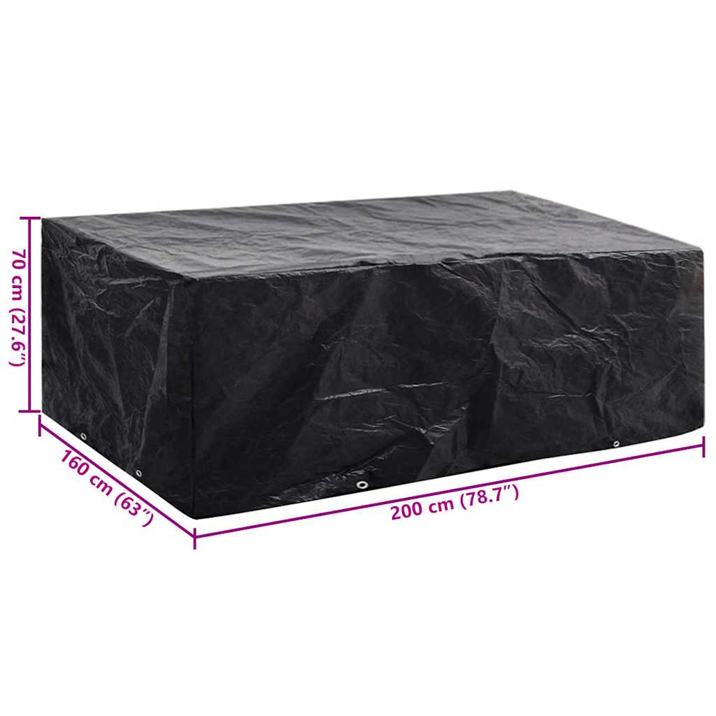 41643 vidaXL Garden Furniture Cover 8 Eyelets 200 x 160 x 70 cm