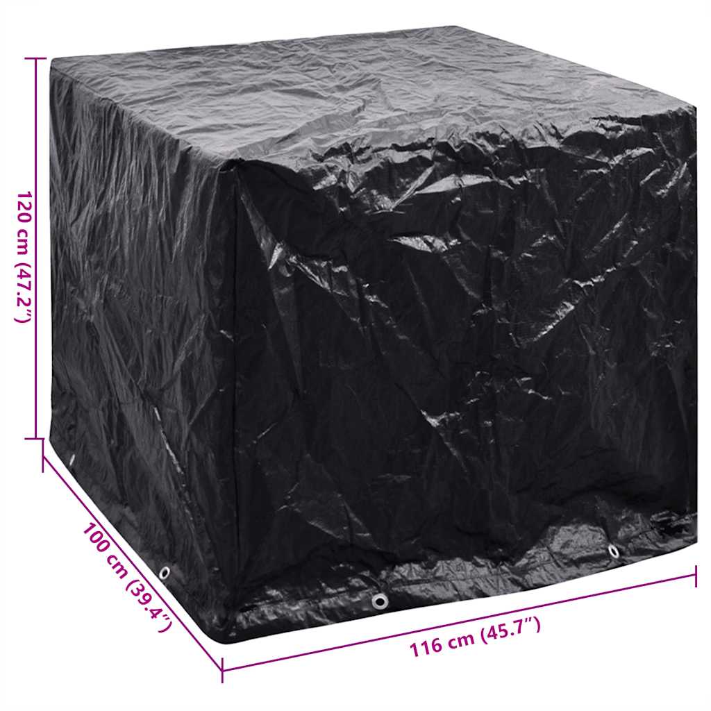 vidaXL IBC Container Cover 8 Eyelets 116x100x120 cm