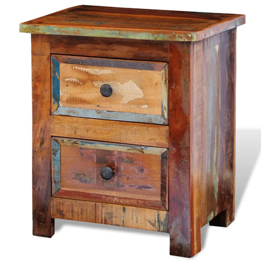 vidaXL Bedside Cabinet | Multicolour | Reclaimed solid wood | Bedside Cabinet