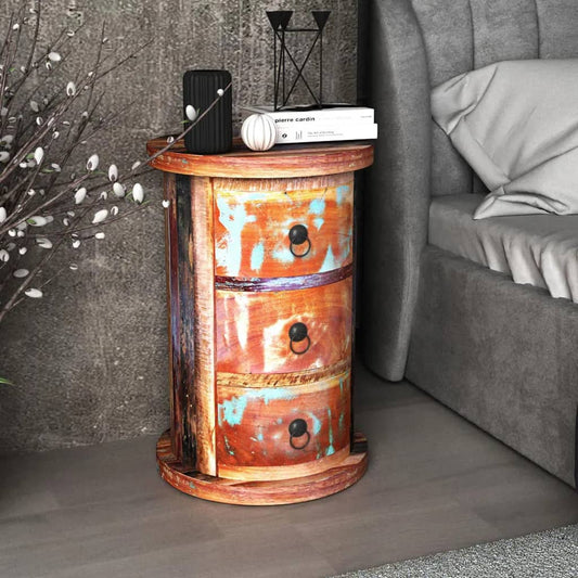 vidaXL Storage Cabinet | Multicoloured | Reclaimed solid wood, Iron | Small