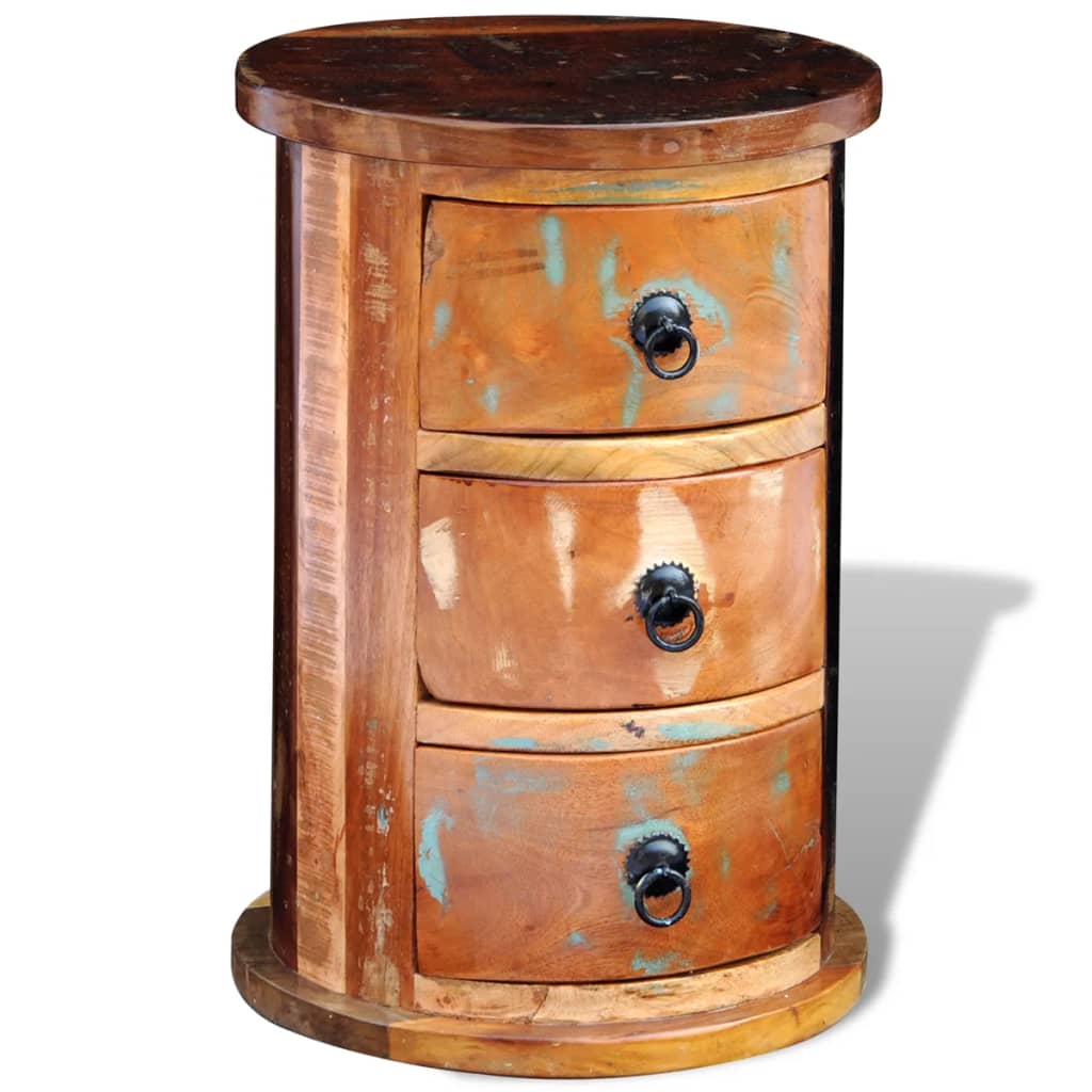 vidaXL Storage Cabinet | Multicoloured | Reclaimed solid wood, Iron | Small