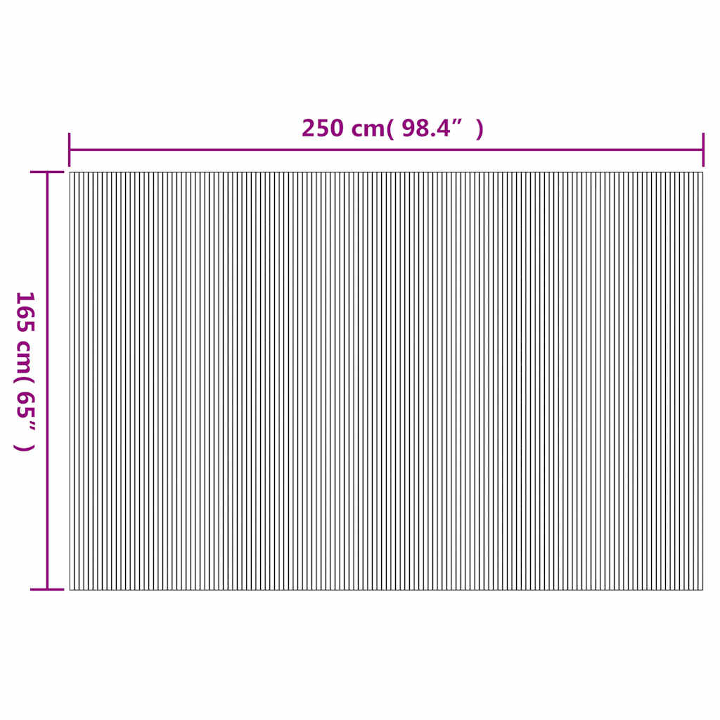 vidaXL Room Divider Bamboo Dark Brown Width 250 cm Height 165 cm