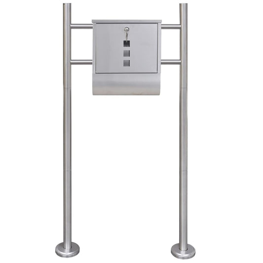 vidaXL Mailbox | Stainless Steel | Medium | Modern | Mailbox | Rectangular