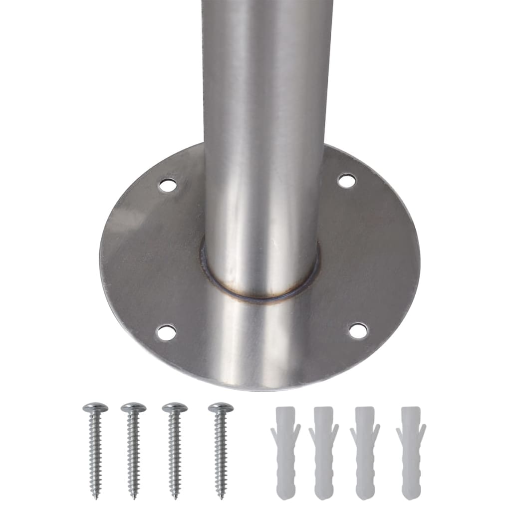 vidaXL Double Mailbox on Stand Stainless Steel