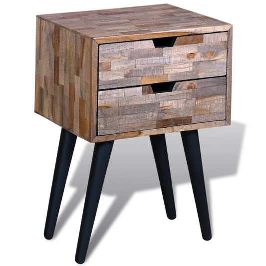 vidaXL Cabinet | Various shades of teak | Reclaimed Teak Wood | Compact