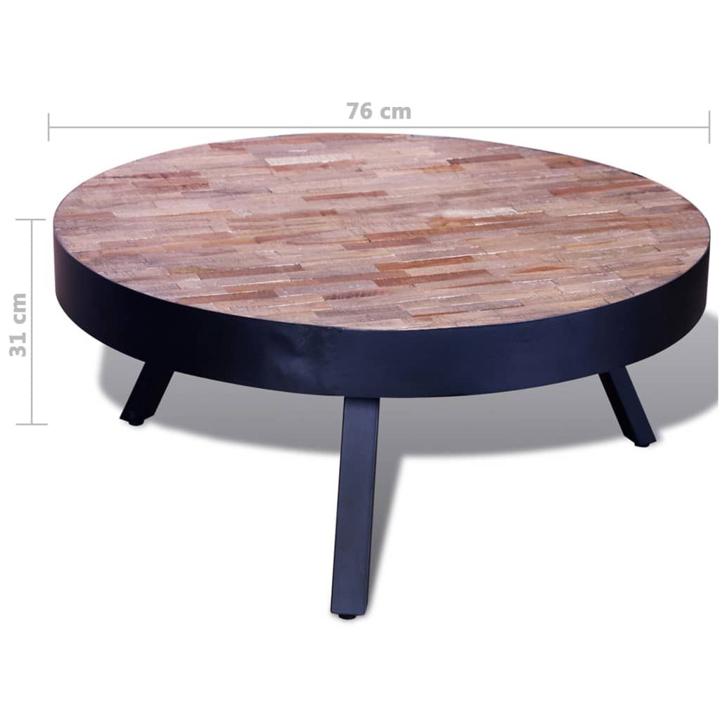 vidaXL Table | Various shades of teak and black