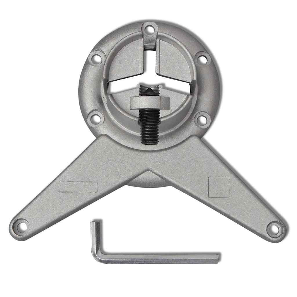 vidaXL 4 Height Adjustable Table Legs Brushed Nickel 870 mm