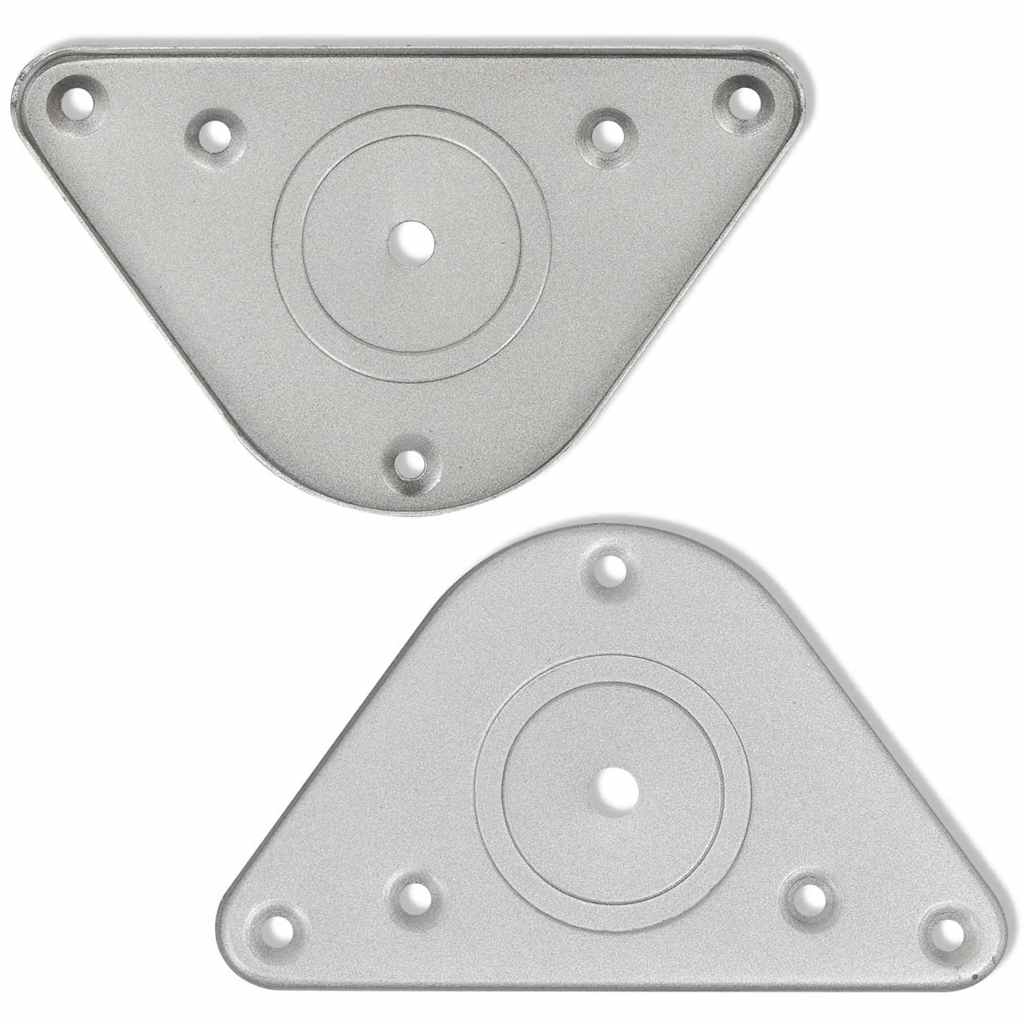 vidaXL 4 Height Adjustable Table Legs Brushed Nickel 710 mm