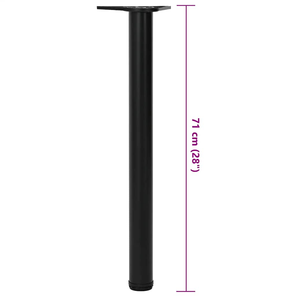 vidaXL Table Leg | Set of 4 | Black | Iron | Standard | Adjustable Feet