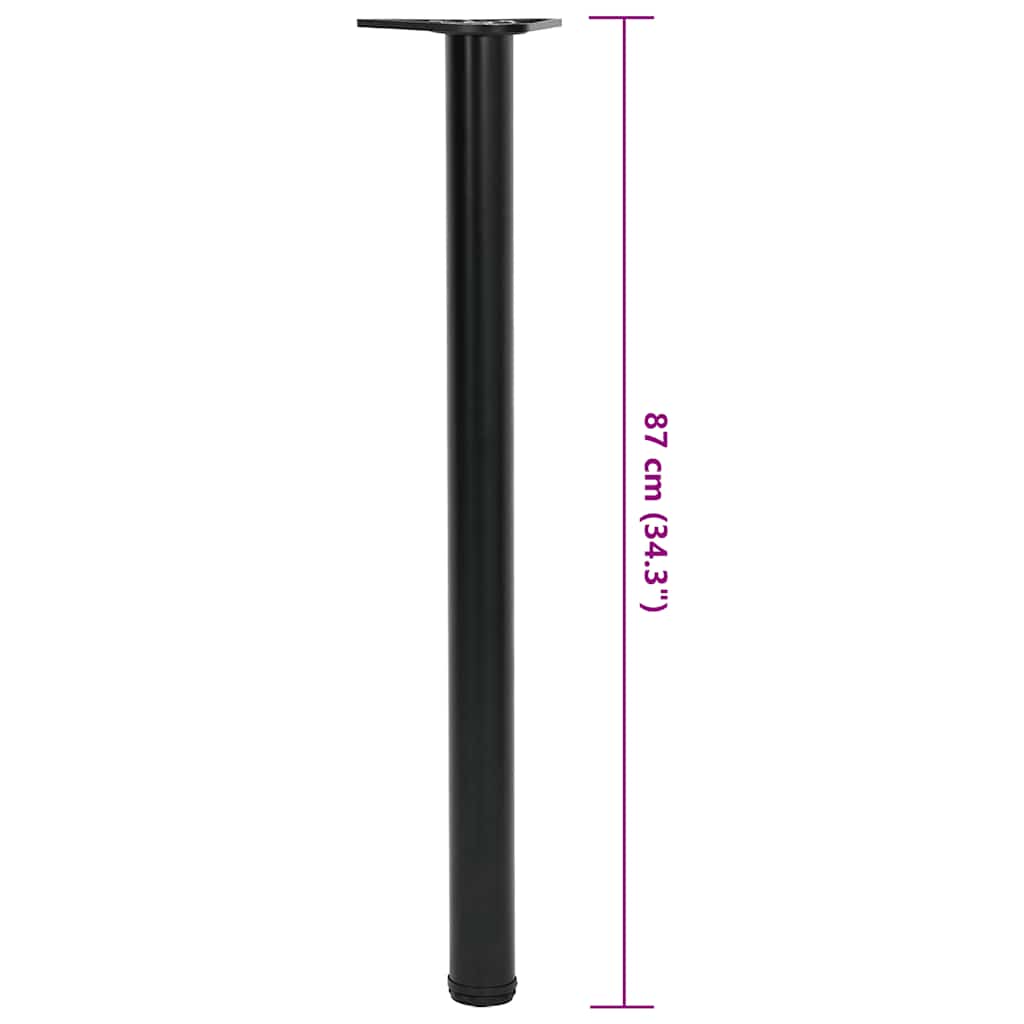 vidaXL 4 Height Adjustable Table Legs Black 870 mm