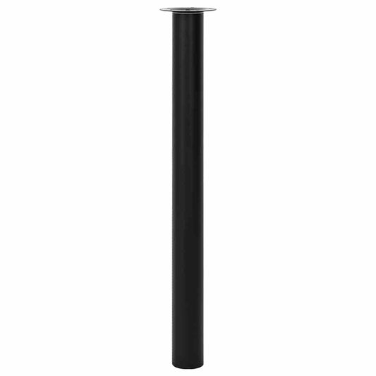 2 Telescopic Table Legs Black 710 mm-1100 mm