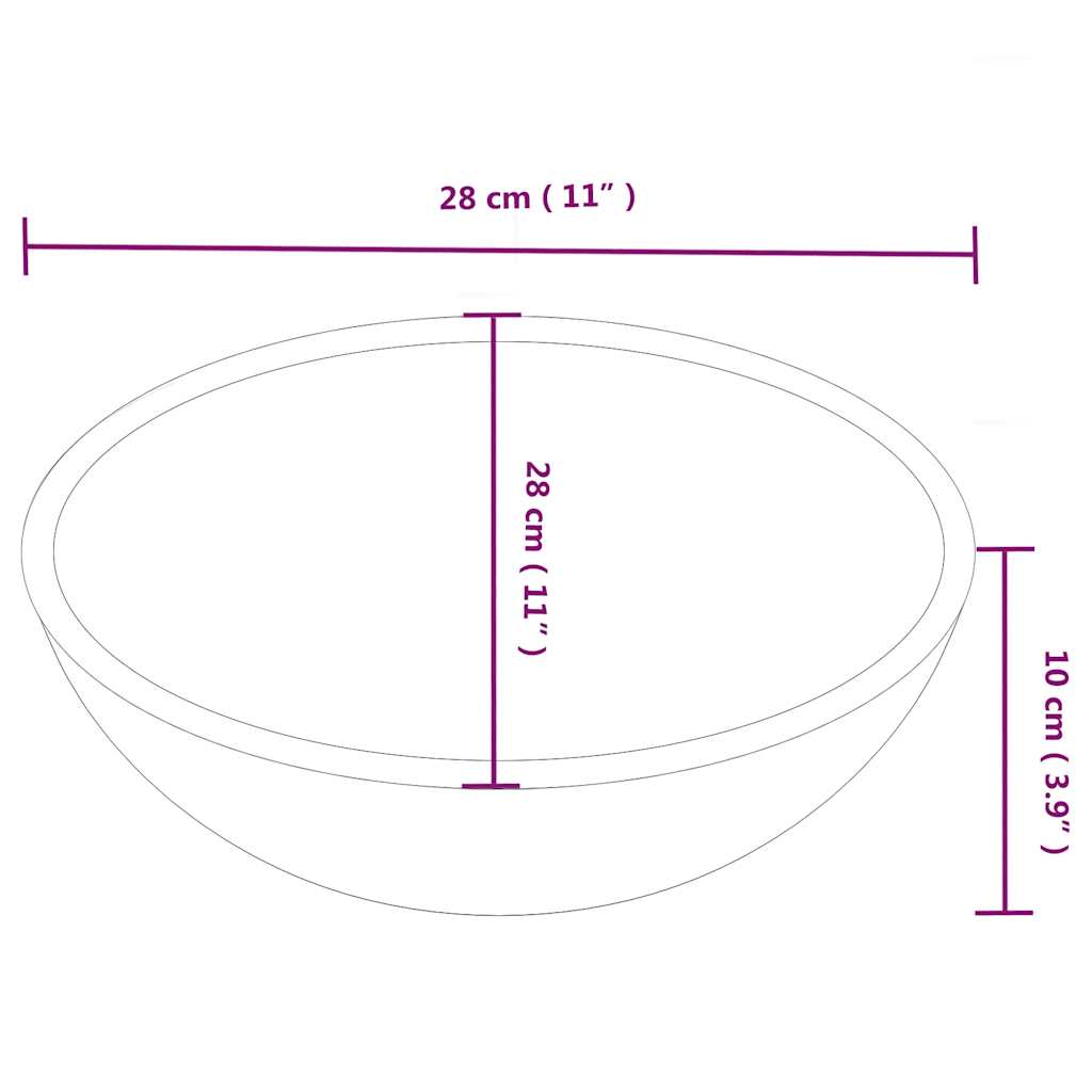 vidaXL Wash Basin White 28x28x10 cm Ceramic