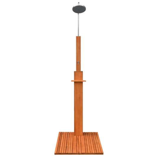 vidaXL Outdoor Shower Eucalyptus Wood and Steel