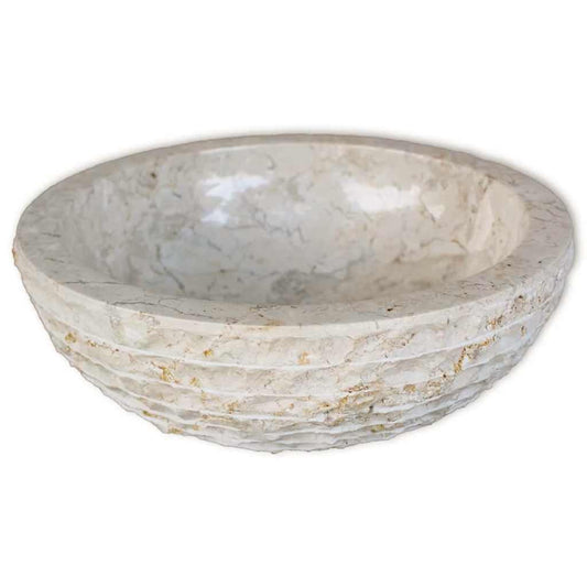 242673 vidaXL Basin Marble 40 cm Cream