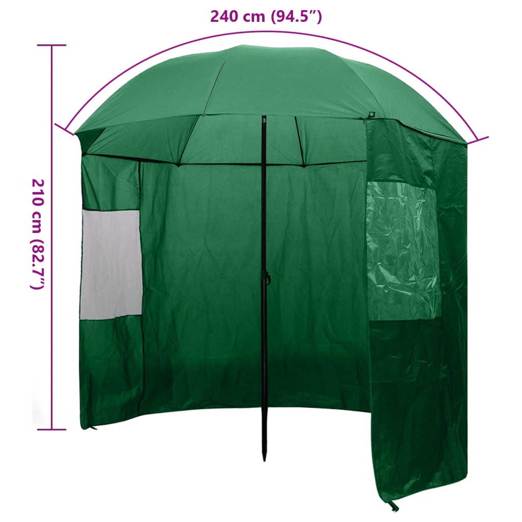 vidaXL Fishing umbrellas 240 x 210 cm Oxford Polyester Round