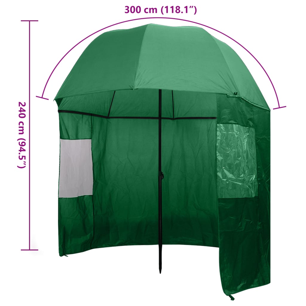 vidaXL Fishing umbrellas 300 x 240 cm Oxford Polyester Round