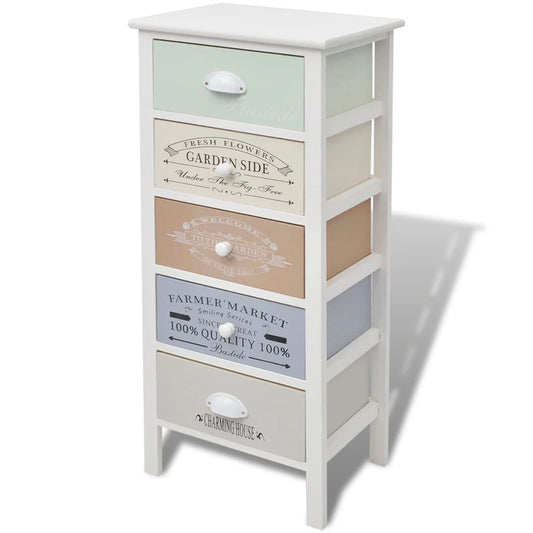 vidaXL Storage Cabinet | Multicoloured with vintage prints