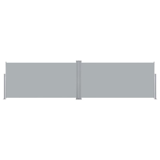 vidaXL Side Awning | Grey | Polyester | 160 x 600 cm | Retractable