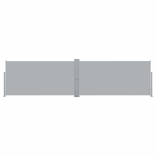 vidaXL Retractable Side Awning 160x600 cm Grey