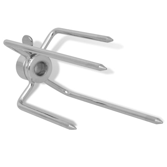 42251 vidaXL BBQ Rotisserie Spit Forks 2 pcs Steel