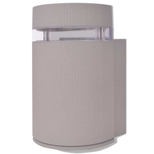 42233 vidaXL Outdoor Semi-Cylindrical Wall Sconce Grey Aluminium