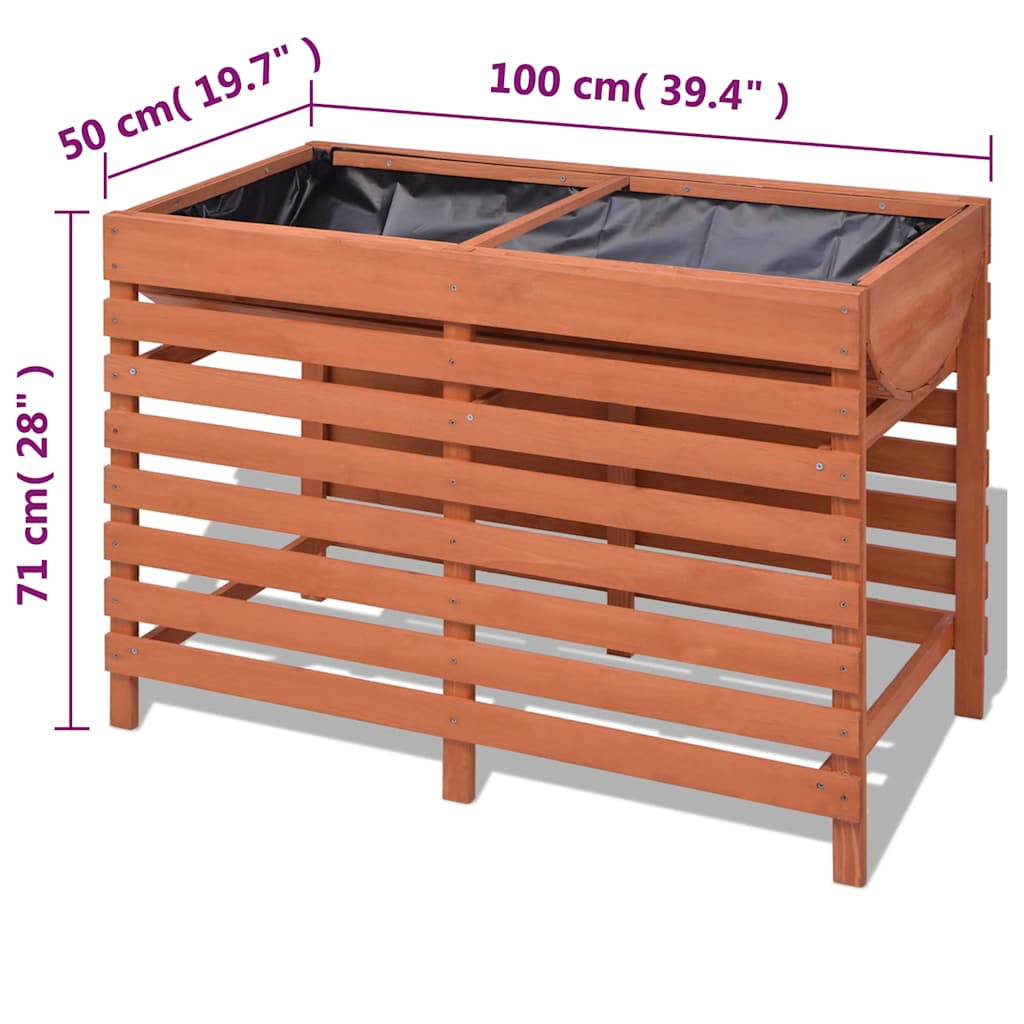 42349 vidaXL Planter 100x50x71 cm Wood