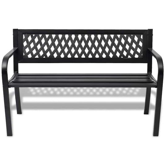 42169 vidaXL Garden Bench 118 cm Steel Black